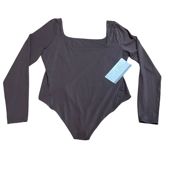 Lululemon Wundermost Ultra-Soft Square-Neck Long-Sleeve Bodysuit Size XL New - Picture 2 of 7